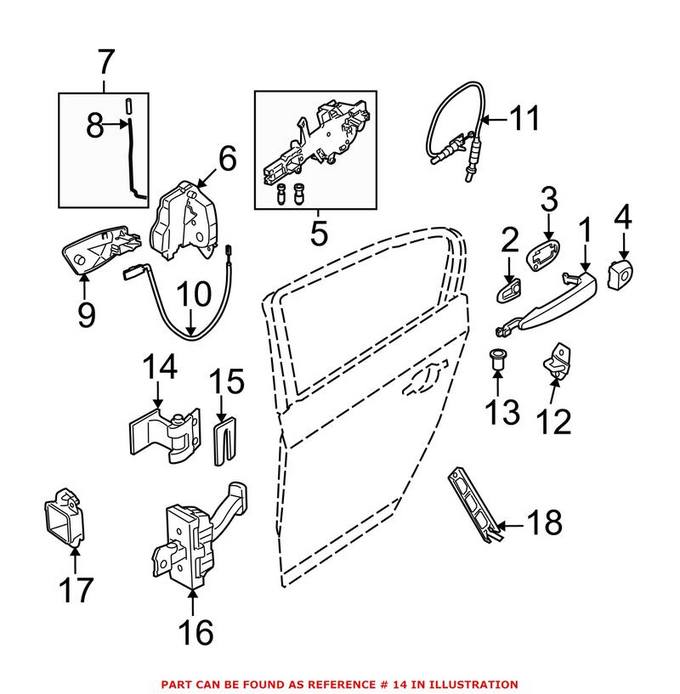 BMW Door Hinge = Rear Driver Side Upper 41527046051